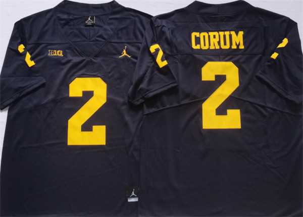 Men%27s Michigan Wolverines #2 CORUM Blue Stitched Jersey
